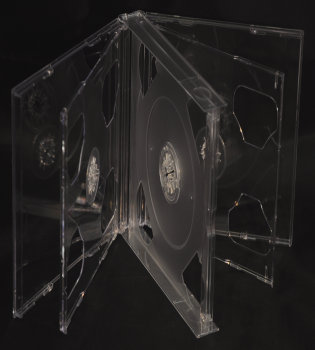 24mm Sextuple CD case Clear (Assembled)